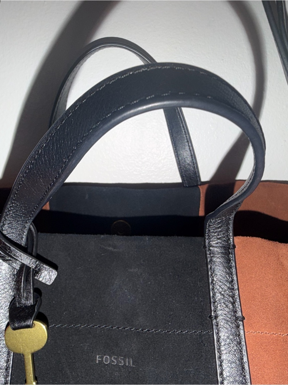 Fossil Carmen Leather & Suede Tote Bag - Picture 8 of 16